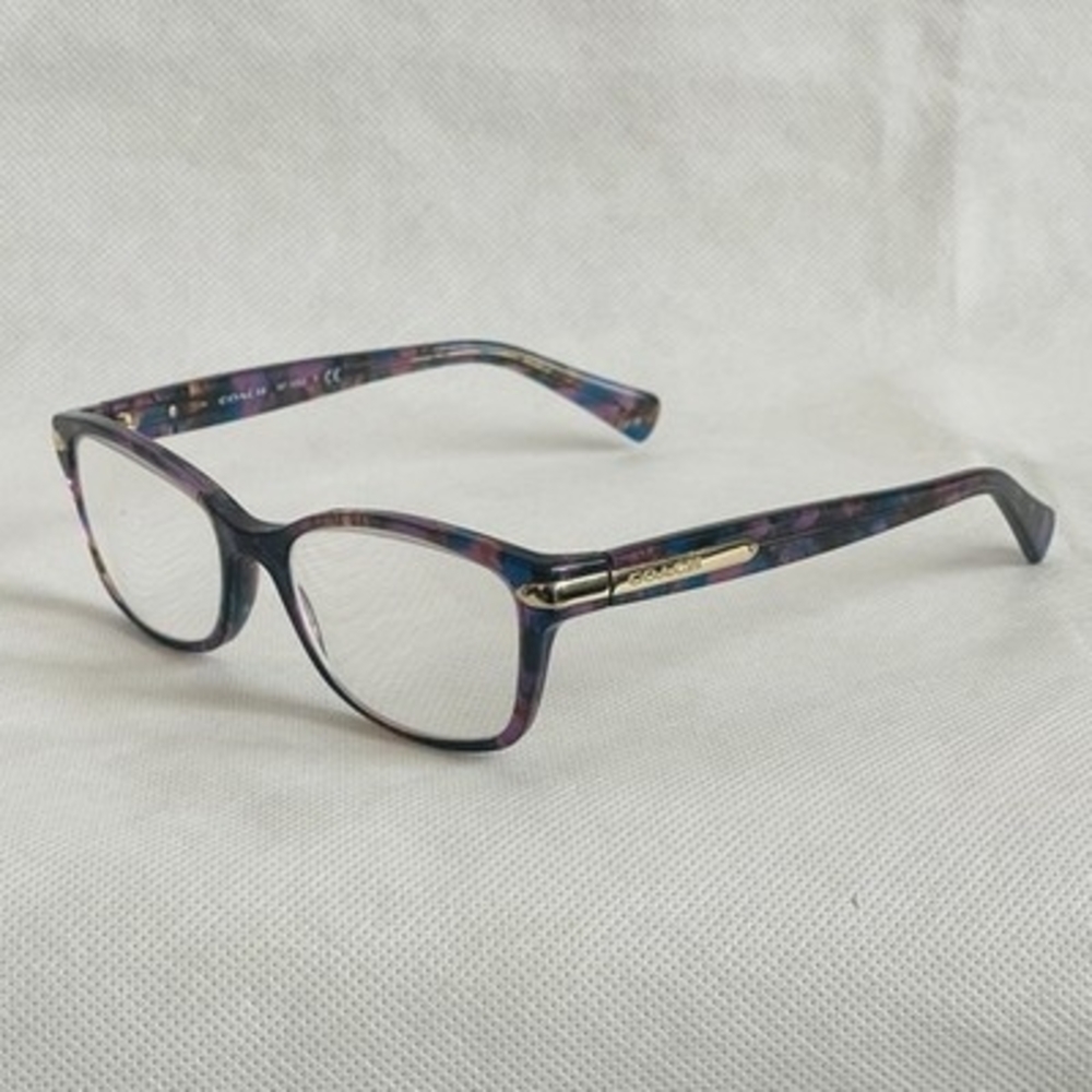 Coach Women's HC6065 Reading Glasses Eyeglasses Confetti Purple Frame 5288